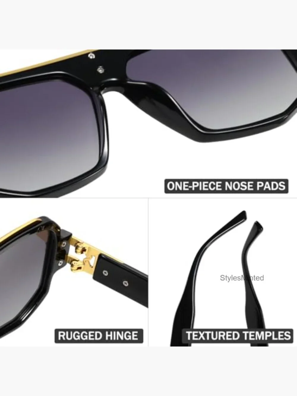 Retro Polarized Pilot Sunglasses Men Women Vintage Square Metal Shades